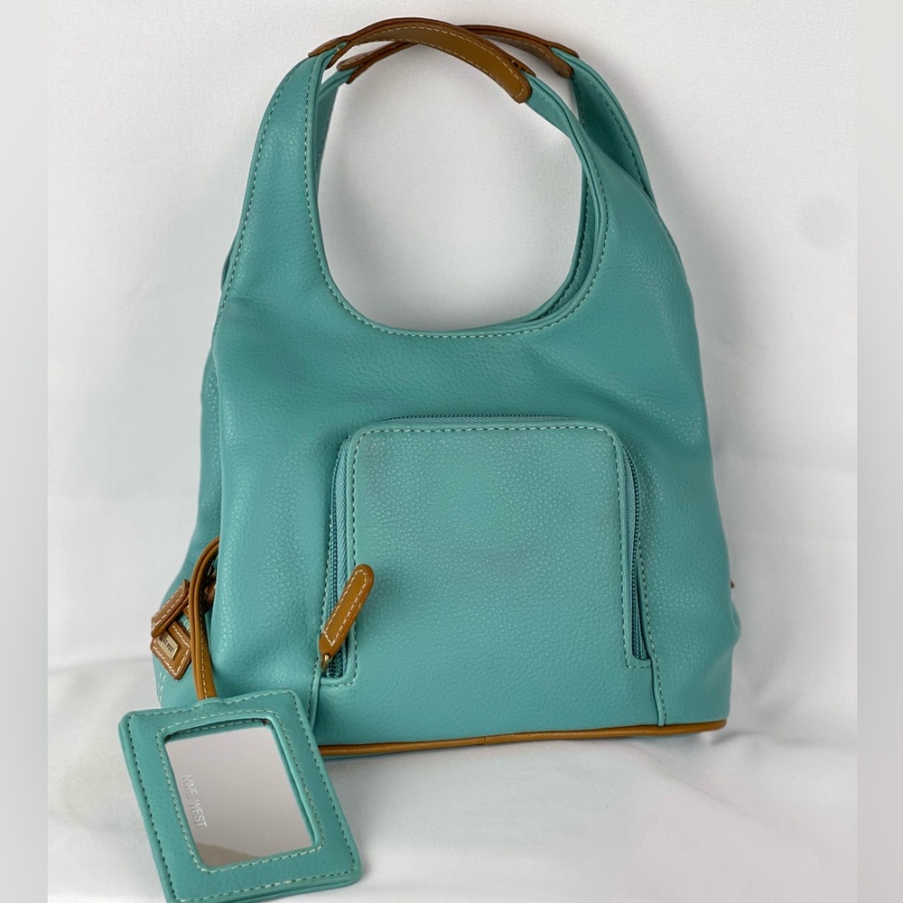 Nine West Mini Blue Handbag with Mirror